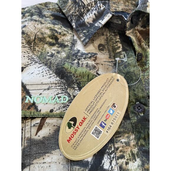 Camouflage, NWT, Ladies Nomad Mossy Oak, Long Sleeve Button Up, Small - Picture 4 of 5